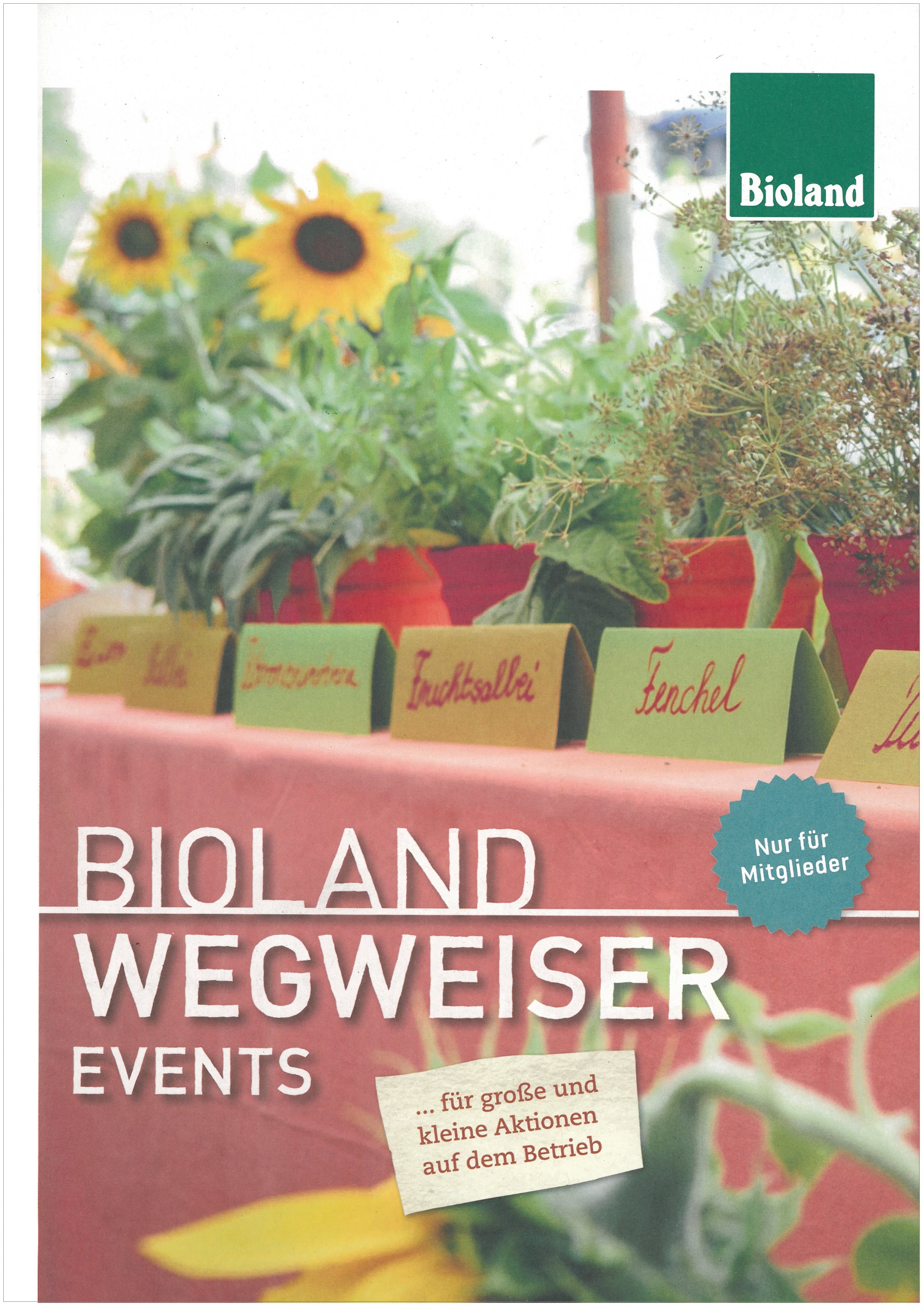 Broschüre "Bioland - Wegweiser Events"