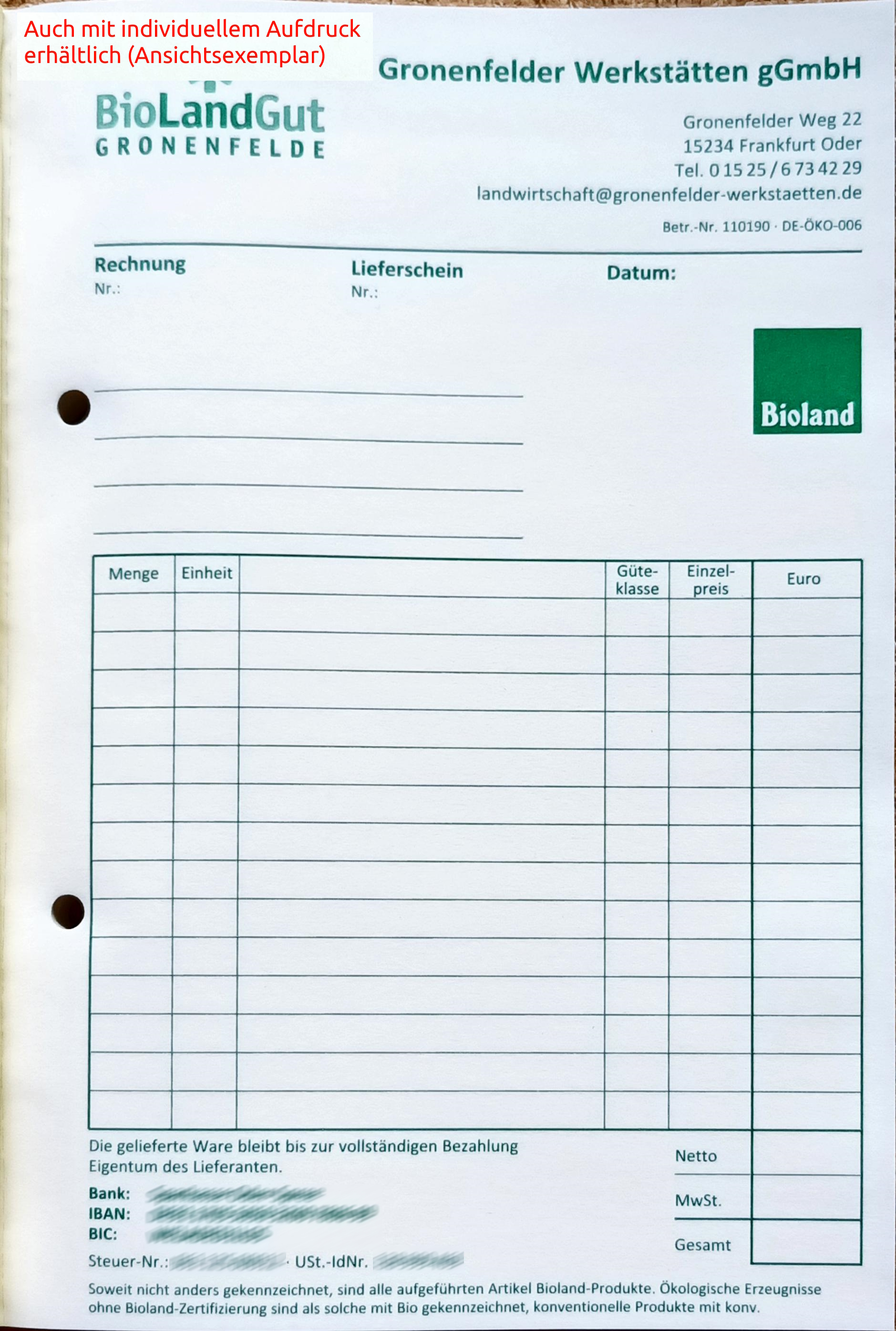Rechnungs-/Lieferscheinbuch 3-fach